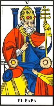 Tarot de Marsella. El Papa